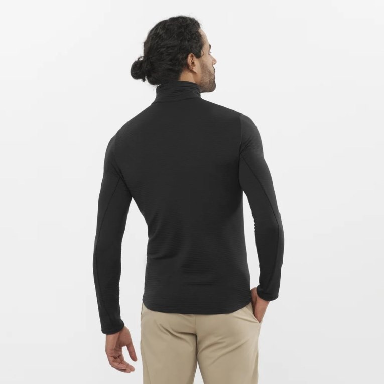 Pánské Mikiny Salomon Outline Half Zip Černé | CZ 50XLKNW